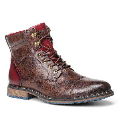Botas hombre de cuero con cordones botines formales cómodos
