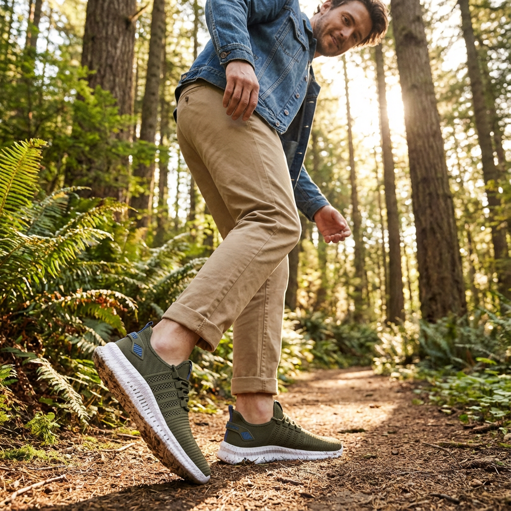 Zapatillas Hombre Ligeras con Cordones Deportivas