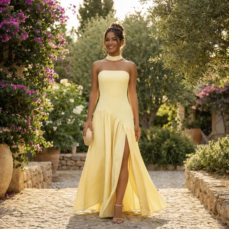 Vestido Maxi Mujer sin Tirantes Ajuste Suelto