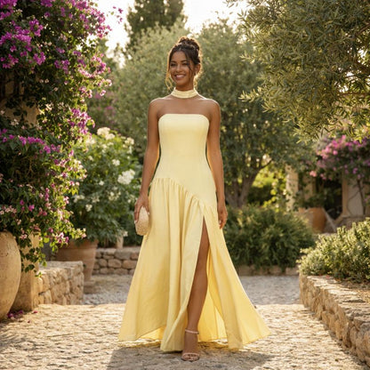 Vestido Maxi Mujer sin Tirantes Ajuste Suelto