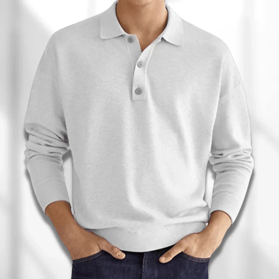 Polo Hombre de Pima Algodón Manga Larga