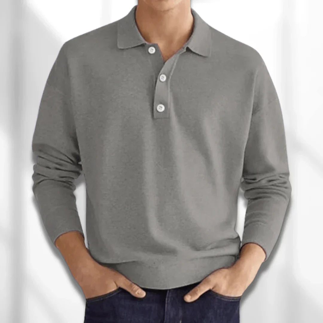 Polo Hombre de Pima Algodón Manga Larga