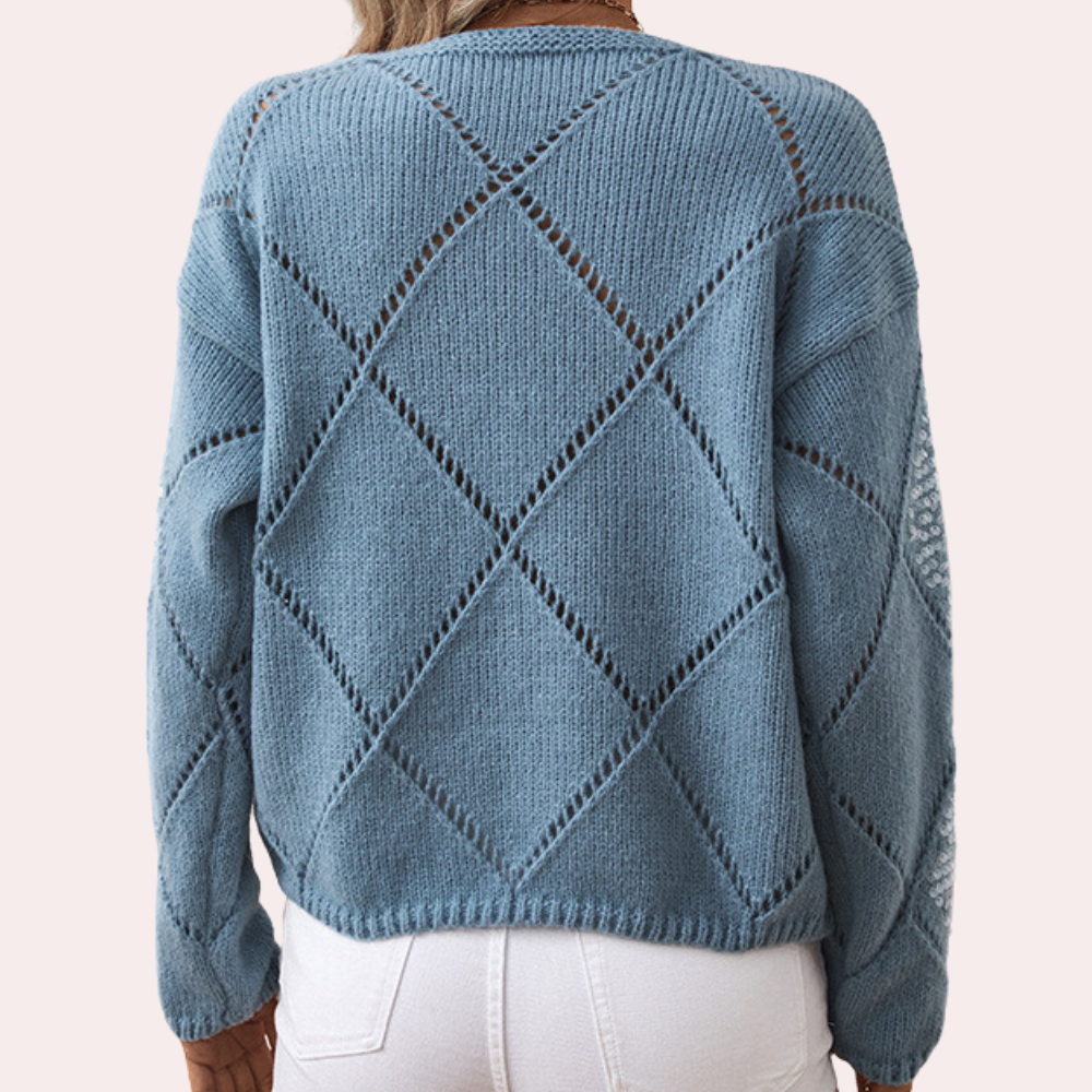 Jersey Mujer de Punto con Detalles de Lentejuelas Ajuste Regular