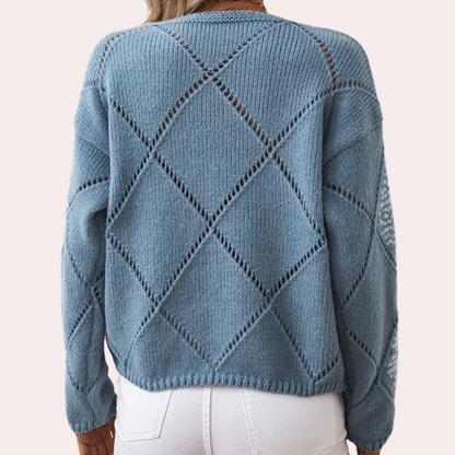 Jersey Mujer de Punto con Detalles de Lentejuelas Ajuste Regular