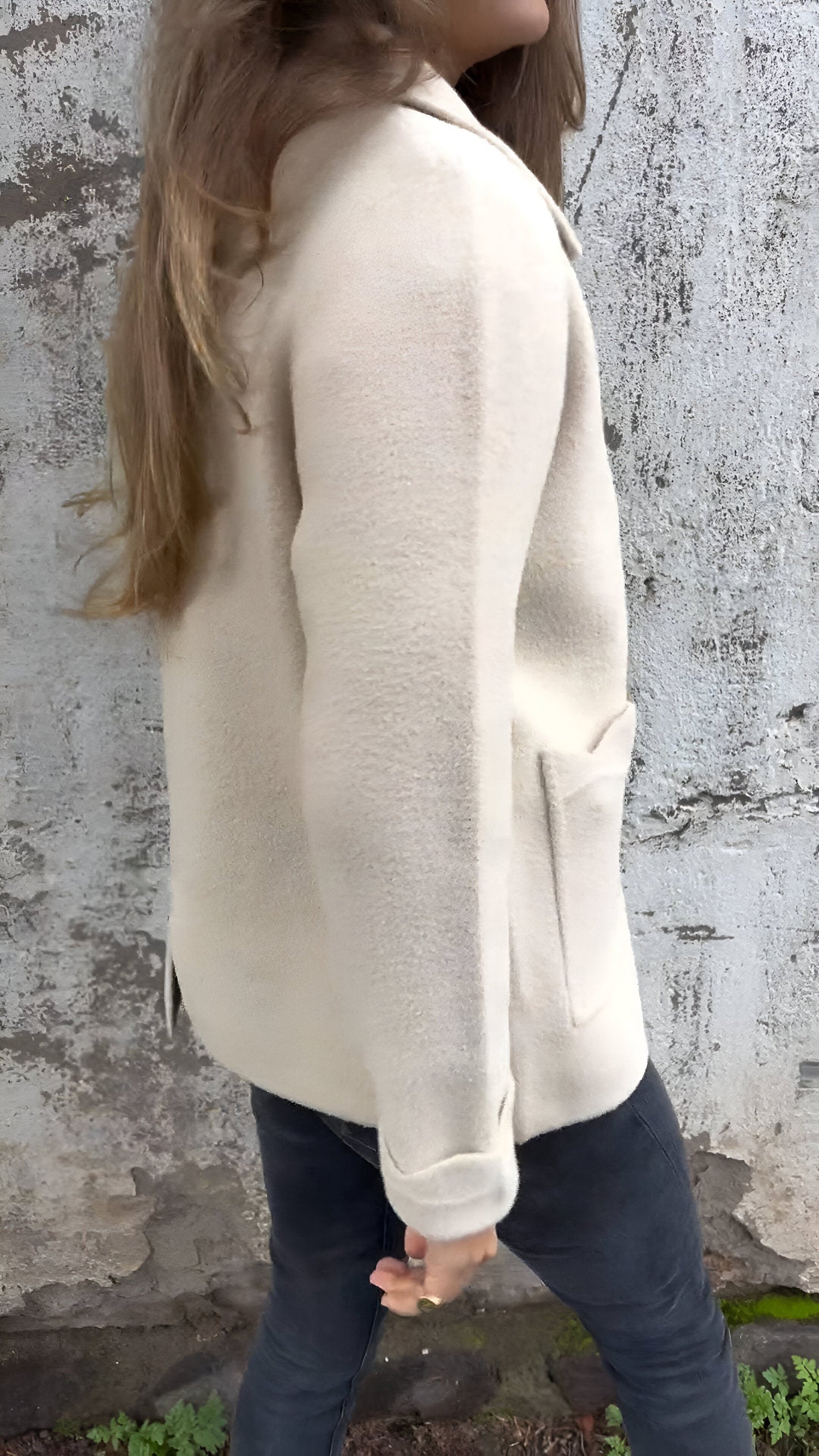 Chaqueta Mujer Clasica con Cremallera y Bolsillos
