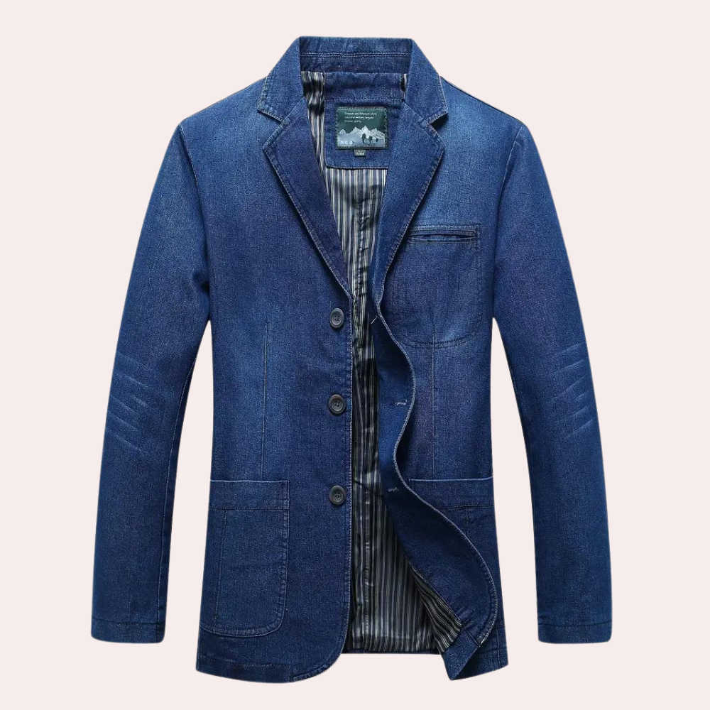 Blazer Hombre Vaquero Slim Fit Ajustado