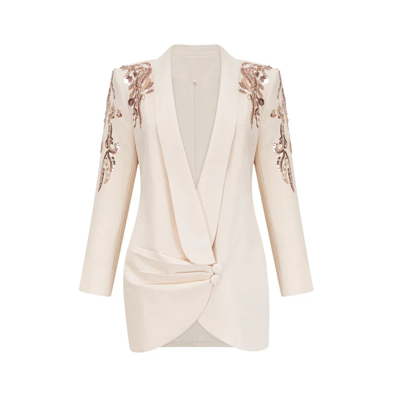 Vestido Blazer Mujer con Lentejuelas Adornado