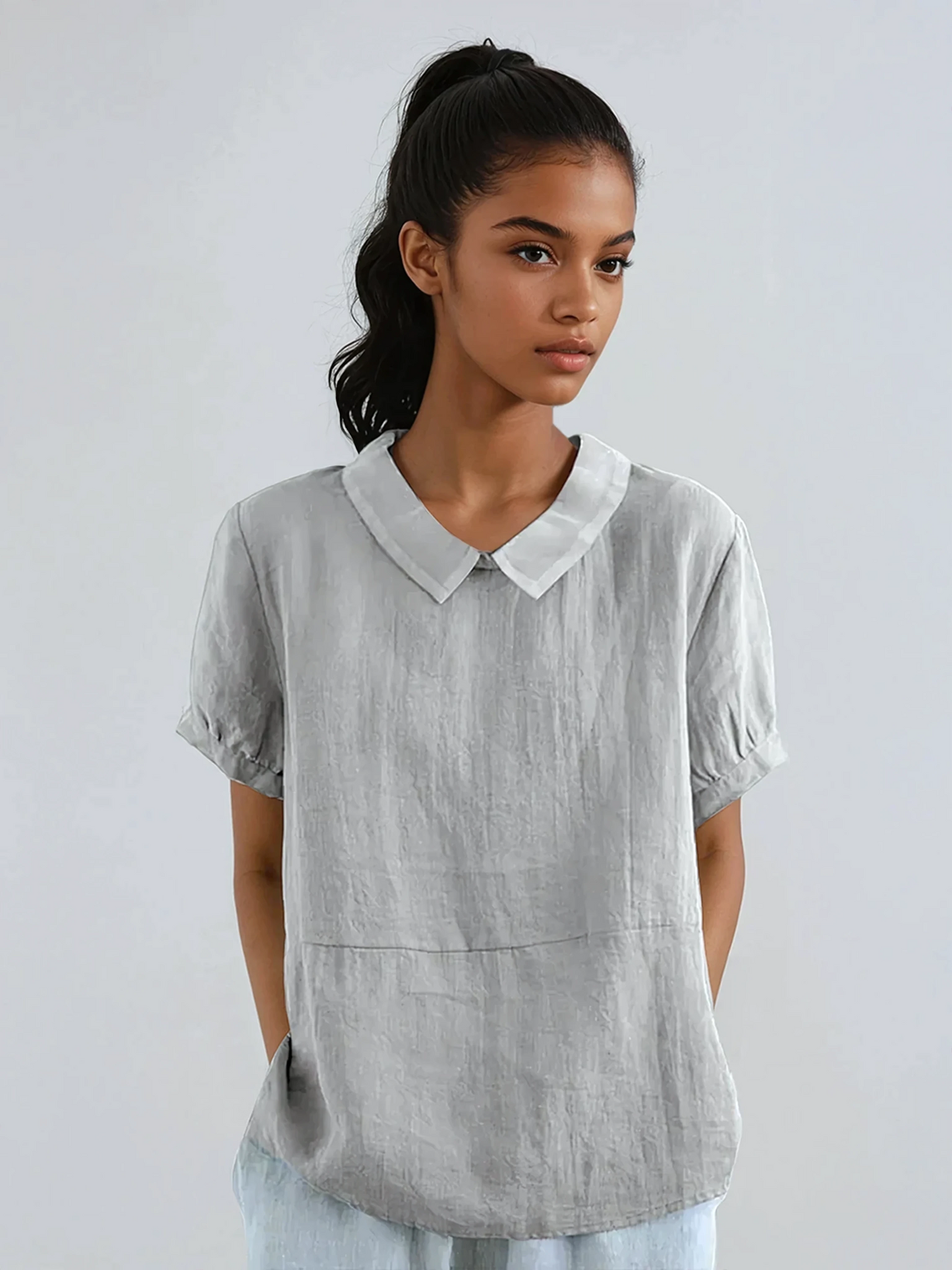 Blusa Mujer de Algodón Manga Corta Estilo Fresco - Mavetta