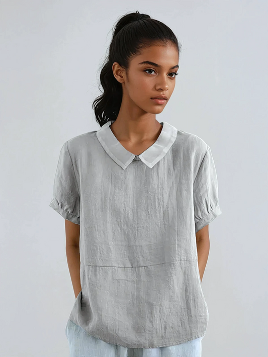 Blusa Mujer de Algodón Manga Corta Estilo Fresco - Mavetta