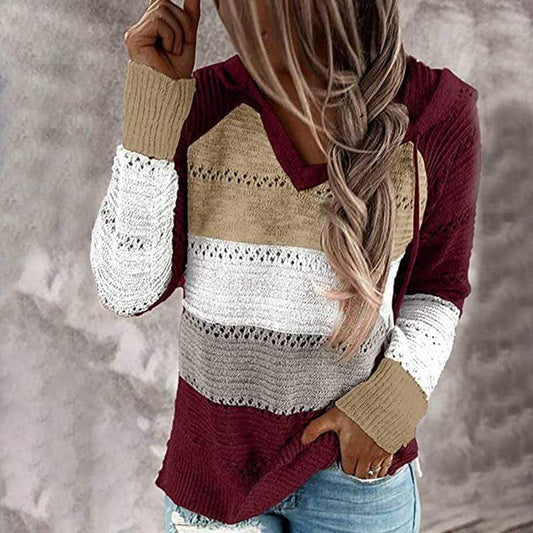 Jersey Mujer de Punto Cuello en Pico Ajuste Regular - Mavetta