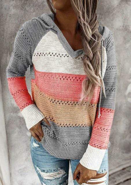 Jersey Mujer de Punto Cuello en Pico Ajuste Regular