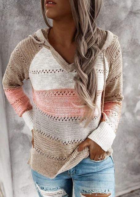 Jersey Mujer de Punto Cuello en Pico Ajuste Regular