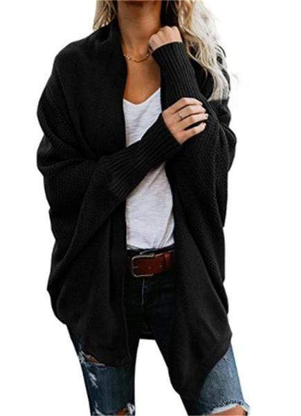 Chaqueta abierta mujer de punto manga larga
