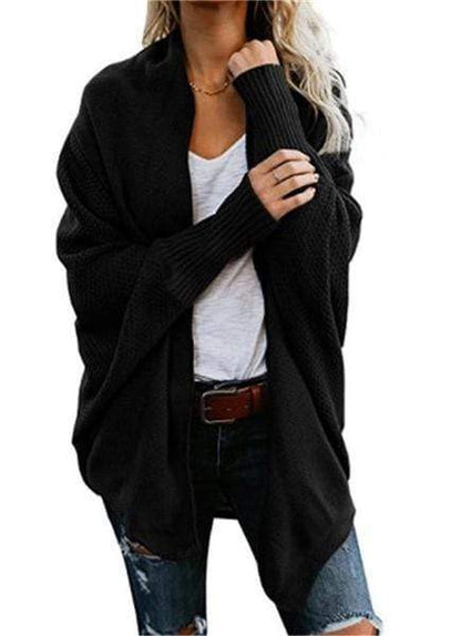 Chaqueta abierta mujer de punto manga larga