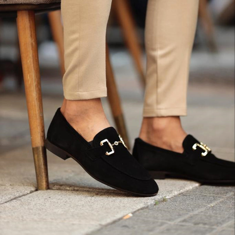 Mocasines Hombre de Piel con Detalle Metálico Clásico