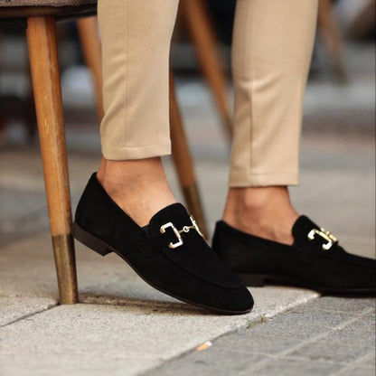 Mocasines Hombre con Hebilla Metálica Clásicos