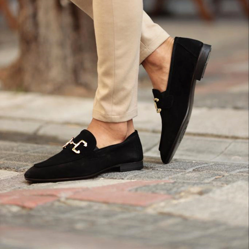 Mocasines Hombre con Hebilla Metálica Clásicos