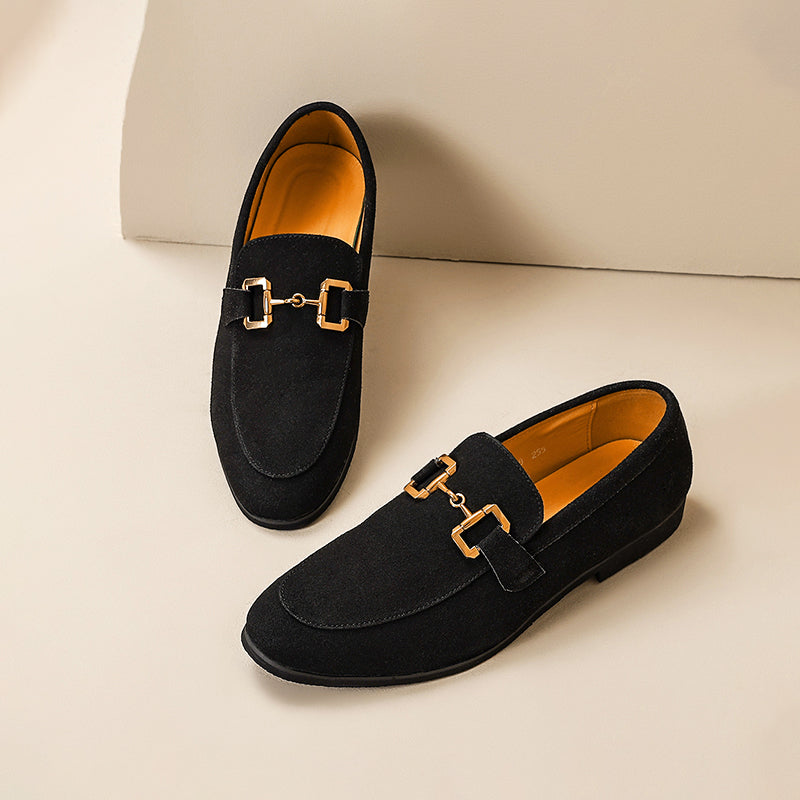 Mocasines Hombre con Hebilla Metálica Clásicos