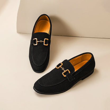 Mocasines Hombre con Hebilla Metálica Clásicos