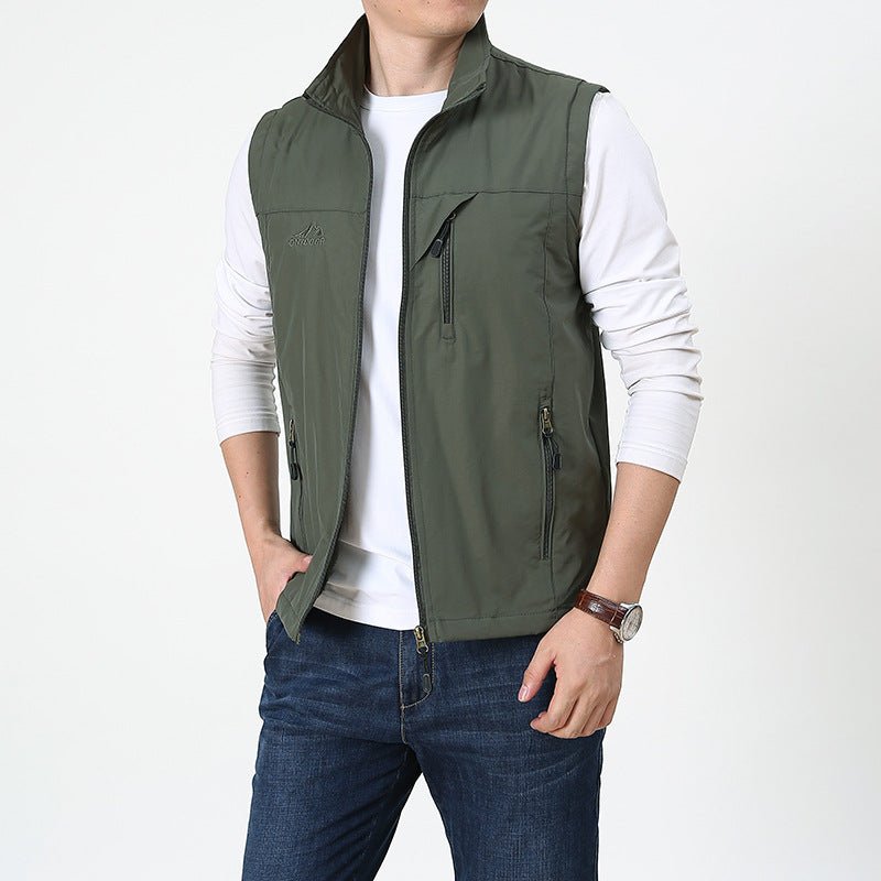 Chaleco Hombre con Cuello Alto Versátil