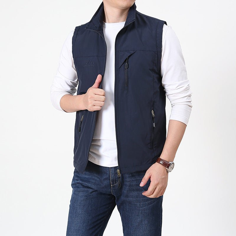 Chaleco Hombre con Cuello Alto Versátil