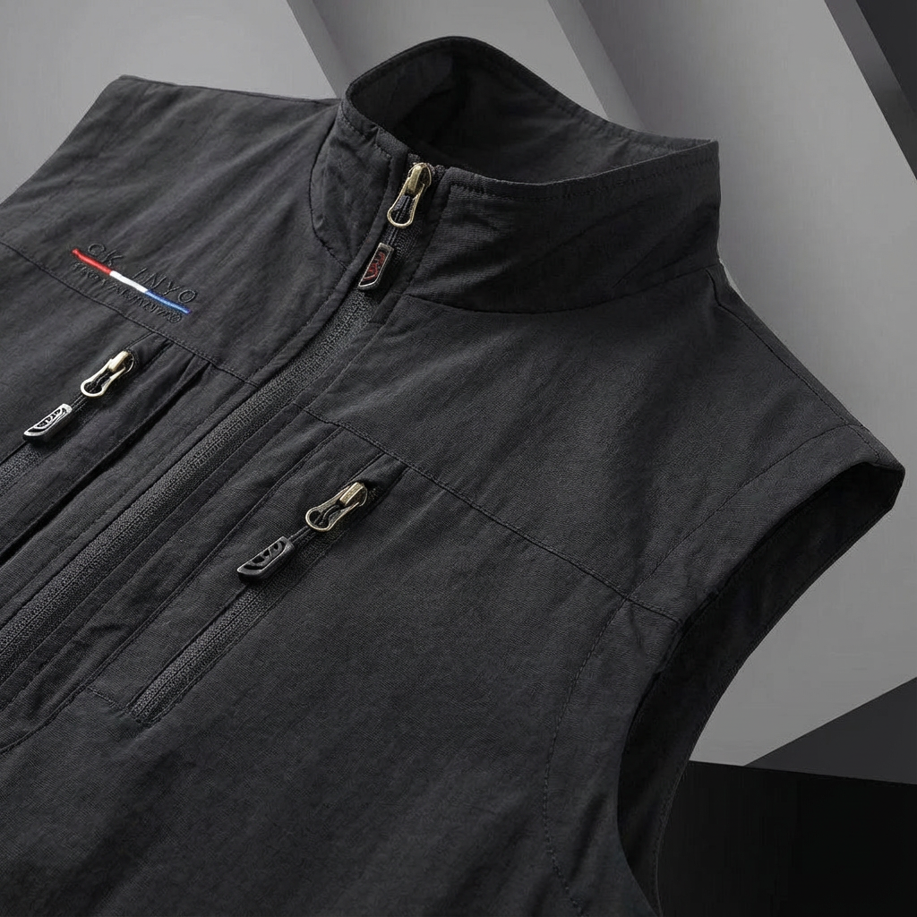 Chaleco Hombre Casual con Cremallera Ajuste Regular