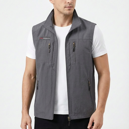 Chaleco Hombre Casual con Cremallera Ajuste Regular
