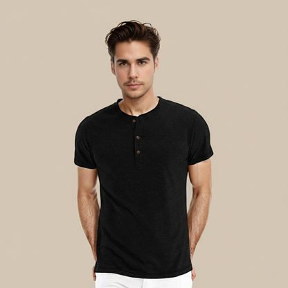 Camiseta Hombre Algodón Manga Corta Cuello Redondo