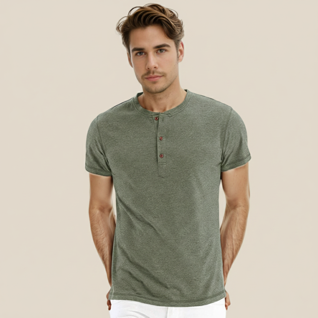 Camiseta Hombre Algodón Manga Corta Cuello Redondo