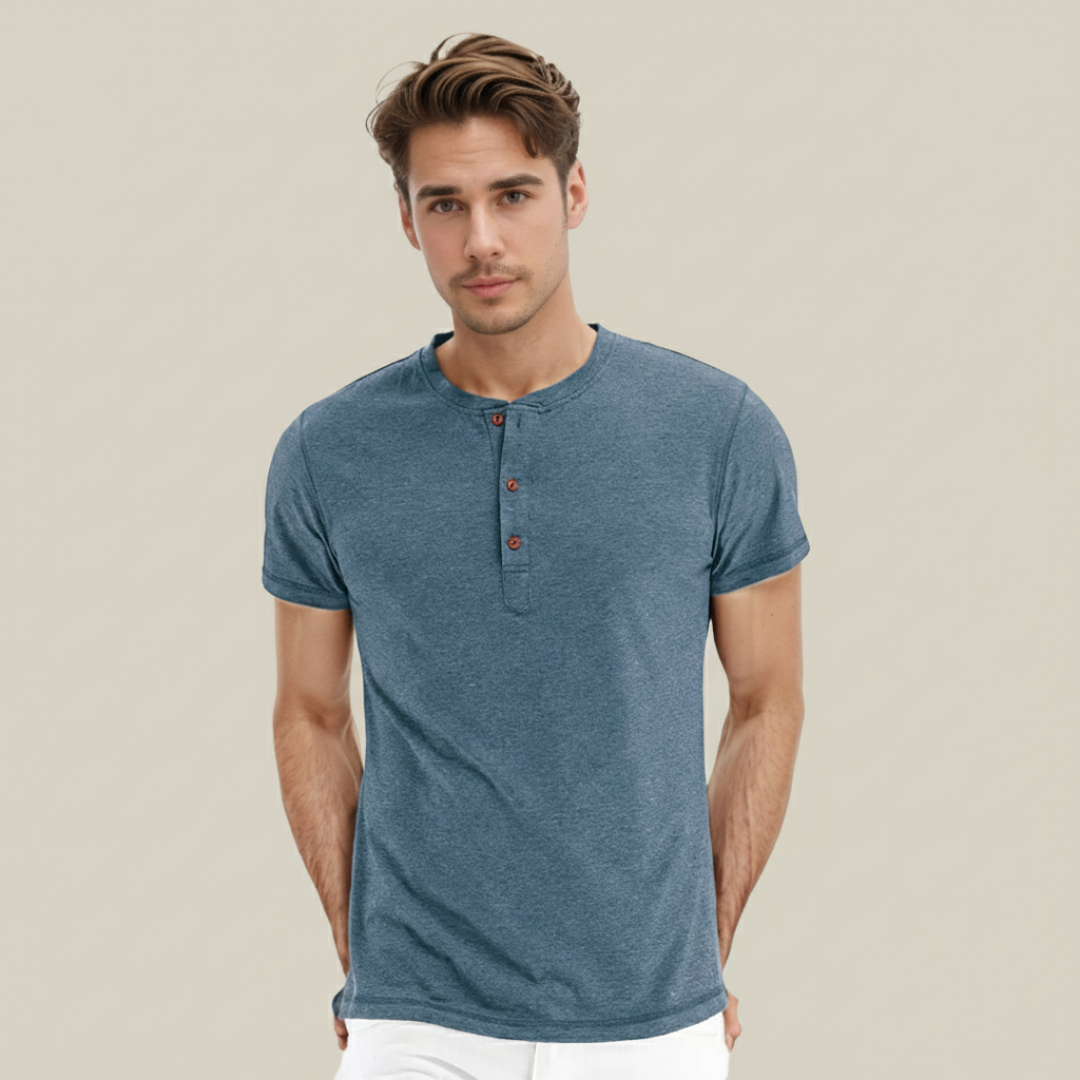Camiseta Hombre Algodón Manga Corta Cuello Redondo