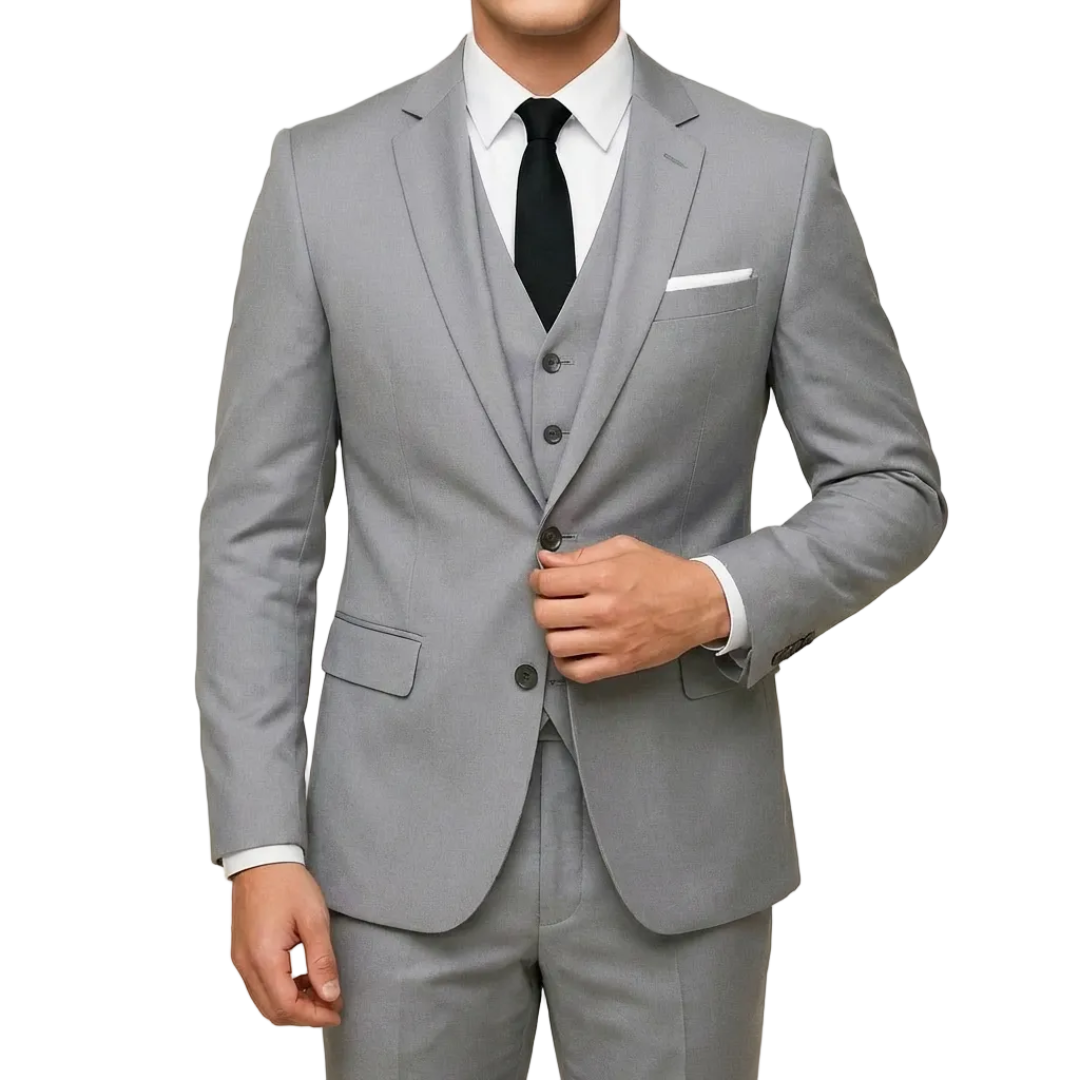 Traje Hombre Tres Piezas Solapa de Muesca Chaleco