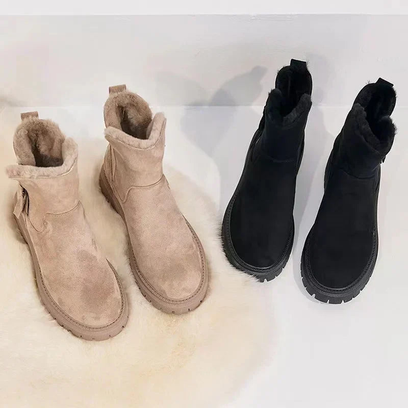 Botas invierno mujer con forro de pelo sintético y suela