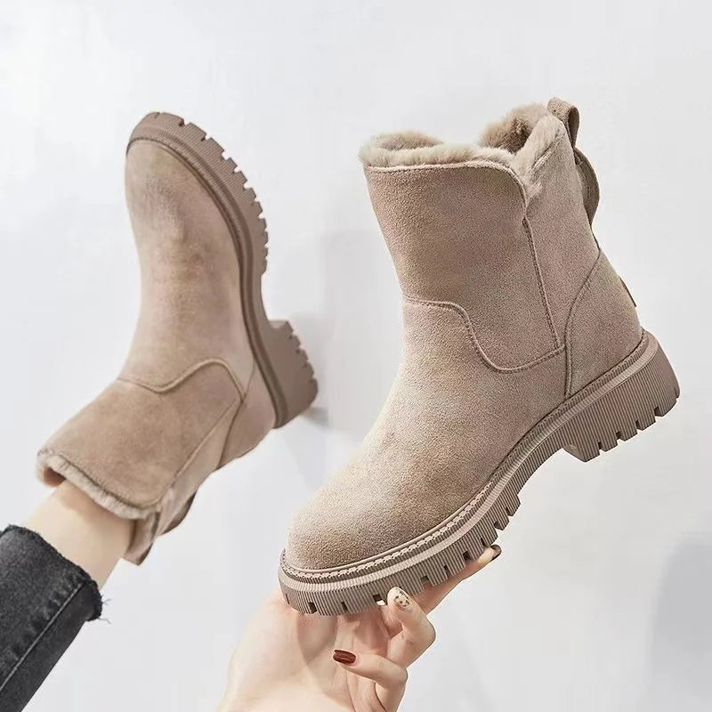 Botas invierno mujer con forro de pelo sintético y suela
