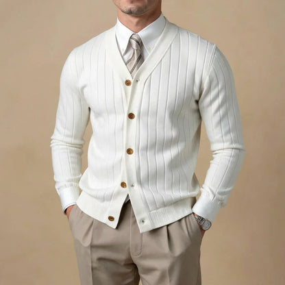 Cárdigan Hombre de Punto Suave Ajuste Clásico