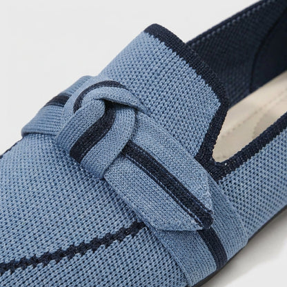 Mocasines Mujer de Punto Punta con Lazo
