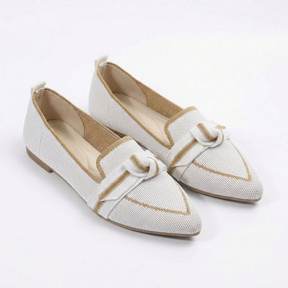 Mocasines Mujer de Punto Punta con Lazo