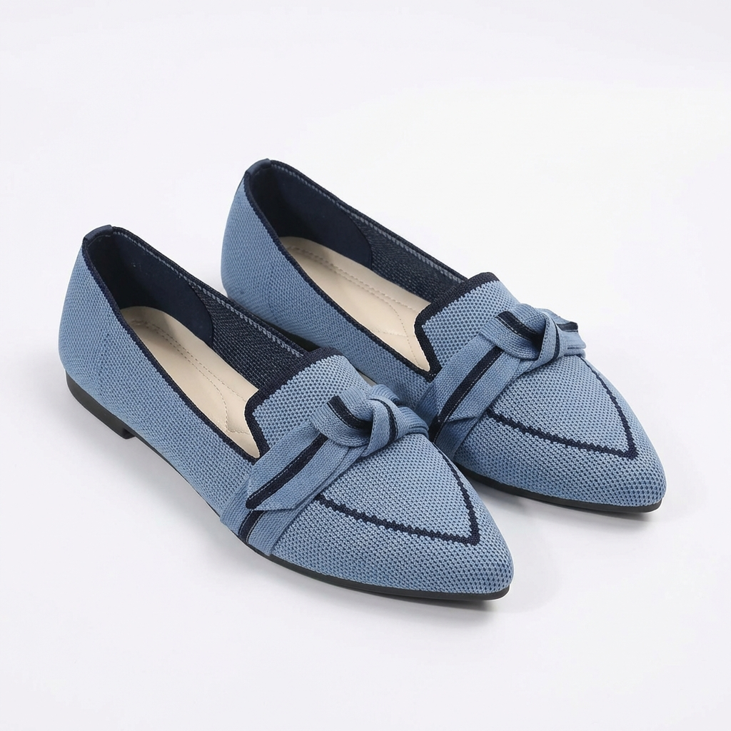 Mocasines Mujer de Punto Punta con Lazo - Mavetta