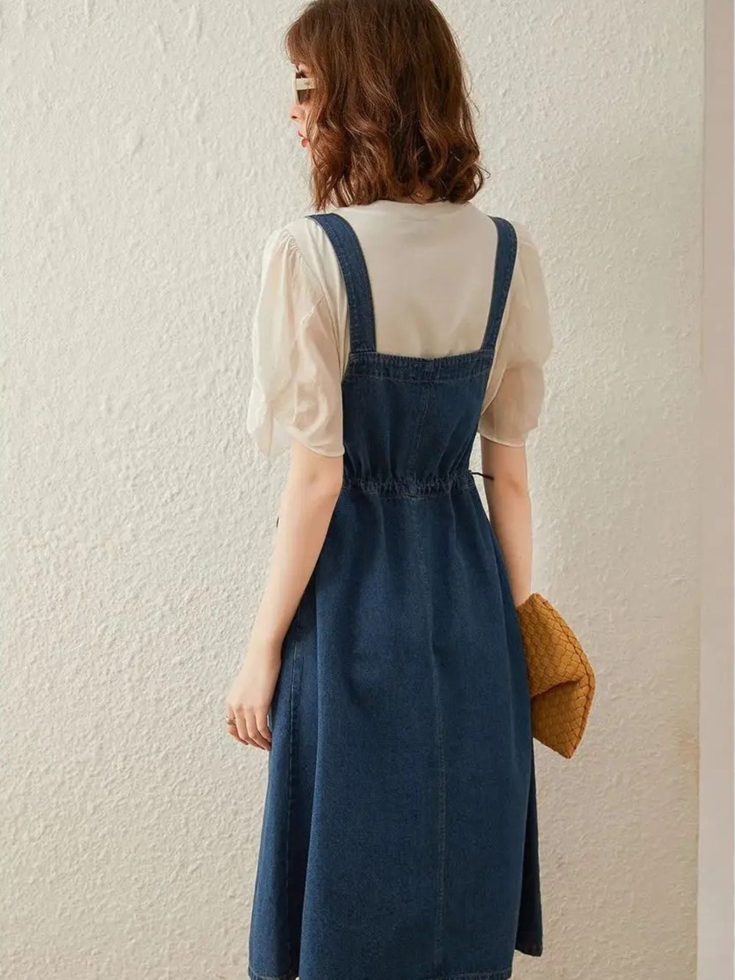 Vestido Mujer sin Mangas Tirantes Rectos Corte A