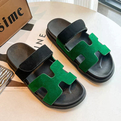 Sandalias Gladiadoras Mujer con Cierre de Velcro Ajustable
