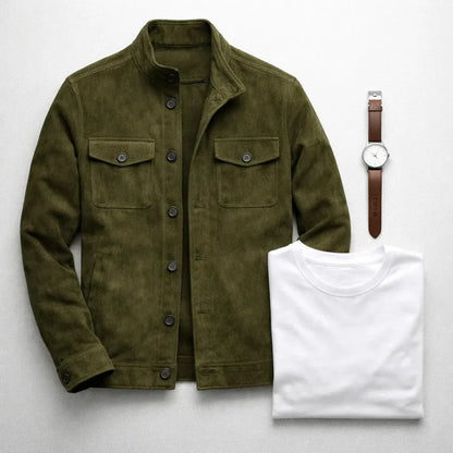 Chaqueta Hombre Inspiración Militar Corte Ajustado