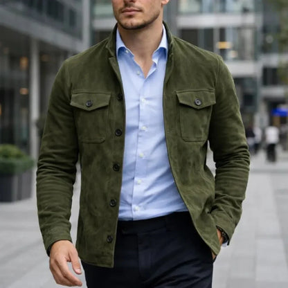 Chaqueta Hombre Inspiración Militar Corte Ajustado