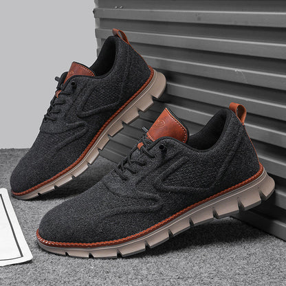 Zapatos Oxford Hombre Cuero Sintético Suela Goma Cordones