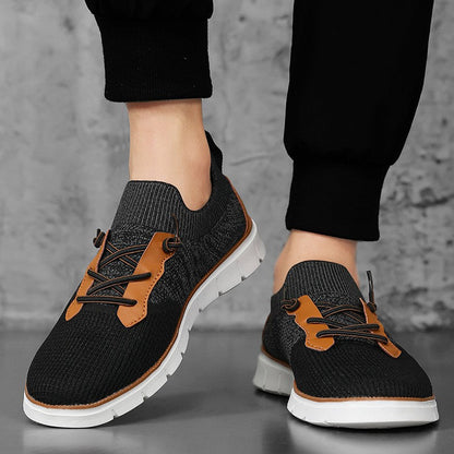 Zapatillas deportivas hombre malla transpirable suela goma cordones
