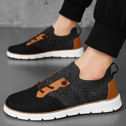 Zapatillas deportivas hombre malla transpirable suela goma cordones