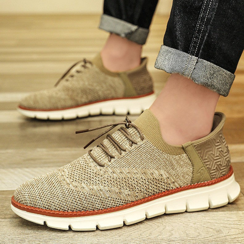 Zapatos Brogue Hombre de Malla Suela Goma Flexible Cordones