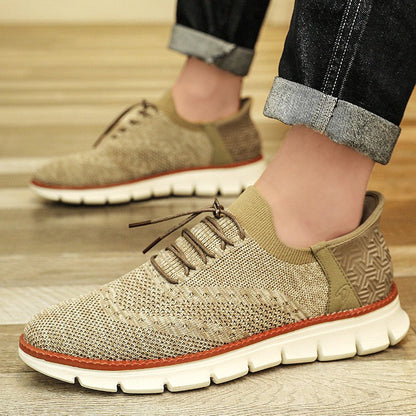 Zapatos Brogue Hombre de Malla Suela Goma Flexible Cordones