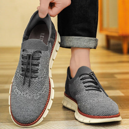 Zapatos Brogue Hombre de Malla Suela Goma Flexible Cordones