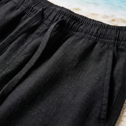 Bermudas Hombre Algodón Cintura Con Cordón Corte Relajado