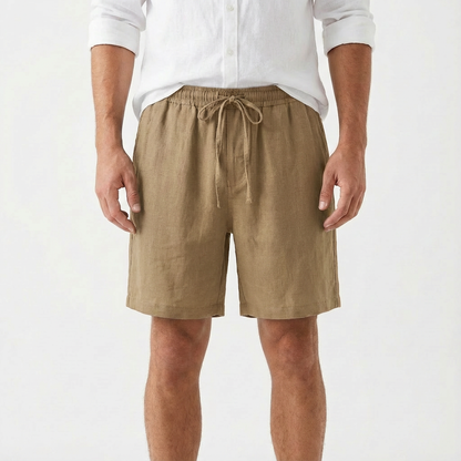 Bermudas Hombre Algodón Cintura Con Cordón Corte Relajado