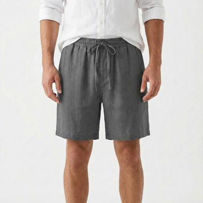 Bermudas Hombre Algodón Cintura Con Cordón Corte Relajado